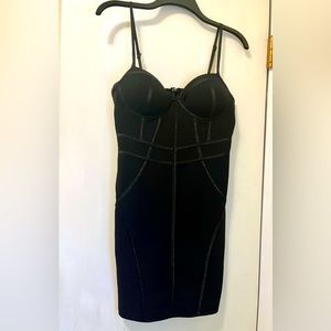 Blashe Black Bodycon Mini Sexy Club Short Tight Dress Size Large